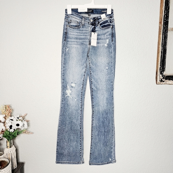 Judy Blue High Rise Bootcut Jeans Size 1/25 Slight Distressing Work Or Play NWT - Picture 6 of 15
